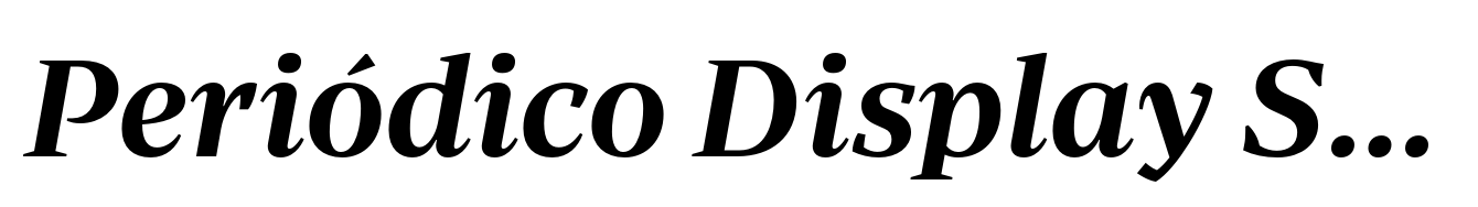 Periódico Display SemiBold Italic